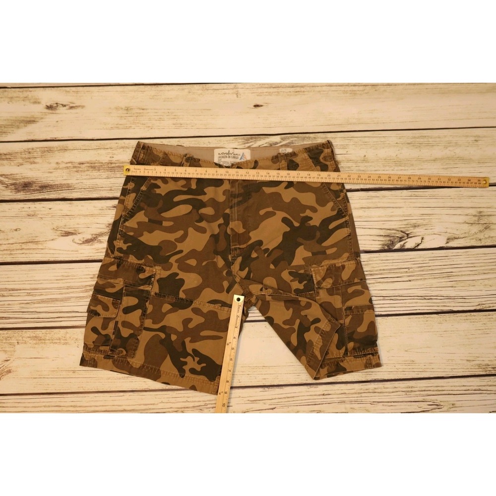 WONDERWALL Broken-In Camo Cargo Shorts Men's‎ 38 Utility Vintage Y2K Canvas - Picture 4 of 9